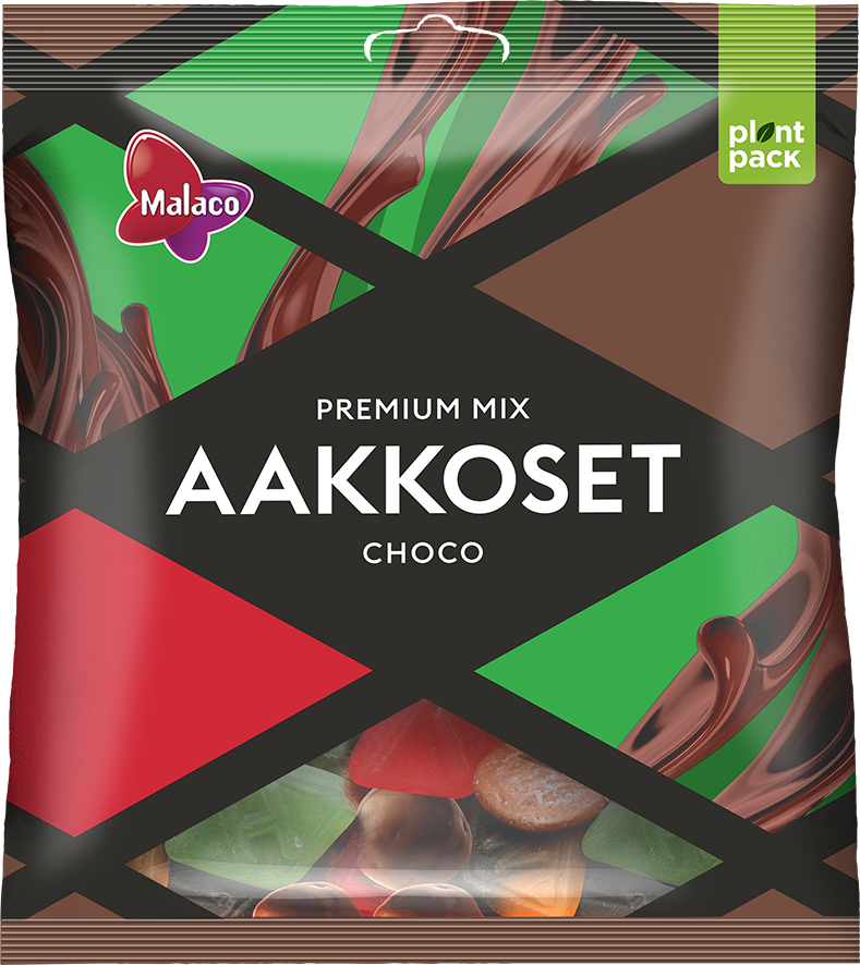 Aakkoset Premium Mix Choco -pakkaus.